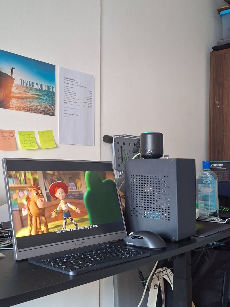 Mini ITX Desktop (Category: Monitor Screens) located in Caloocan City. Submitted by koyaley (Listing ID 1460714299, Image 1). Description: MINI-ITX DESKTOP FOR SALE Specifications: CPU: Ryzen 7700 CPU cooler: AXP-36 Thermalright GPU: Zotac RTX 5060gb Memory: Lexar DDR5 6000mhz 32gb Storage: Fanxiang GEN 5 1 Terabyte Motherboard: Colorful b850i PSU: 500w FLEX RFS: Haven't really used that much. - Bundle Deal: All items sold together..