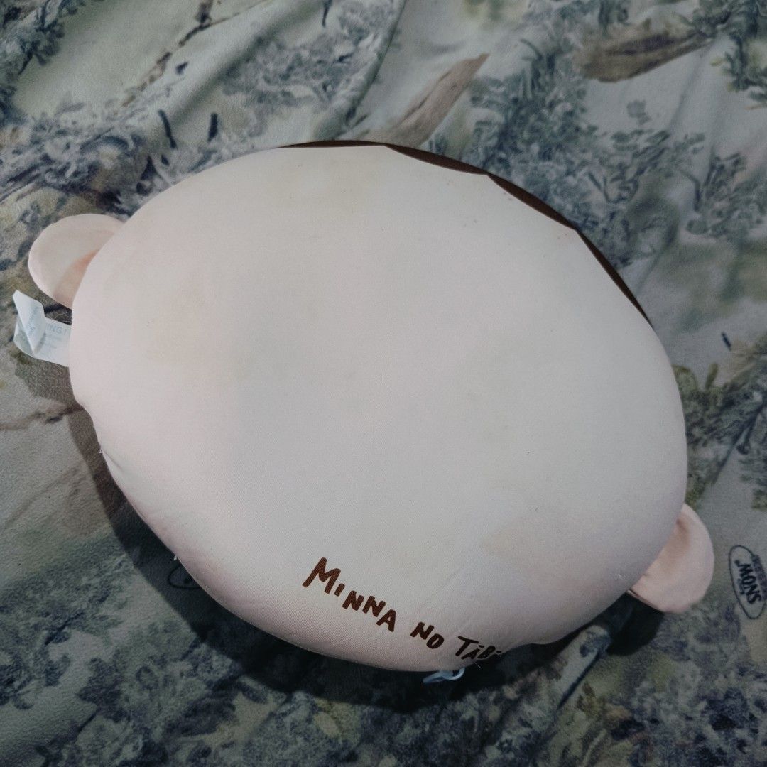 Minna No Tabo Reversible Neck Pillow (Category: Children's Beds) located in Baguio. Submitted by baileybails (Listing ID 1460671109, Image 3). Description: w some runs sa mouth part of the pillow reversible the face part is dirty, but the neck pillow psrt is clean.