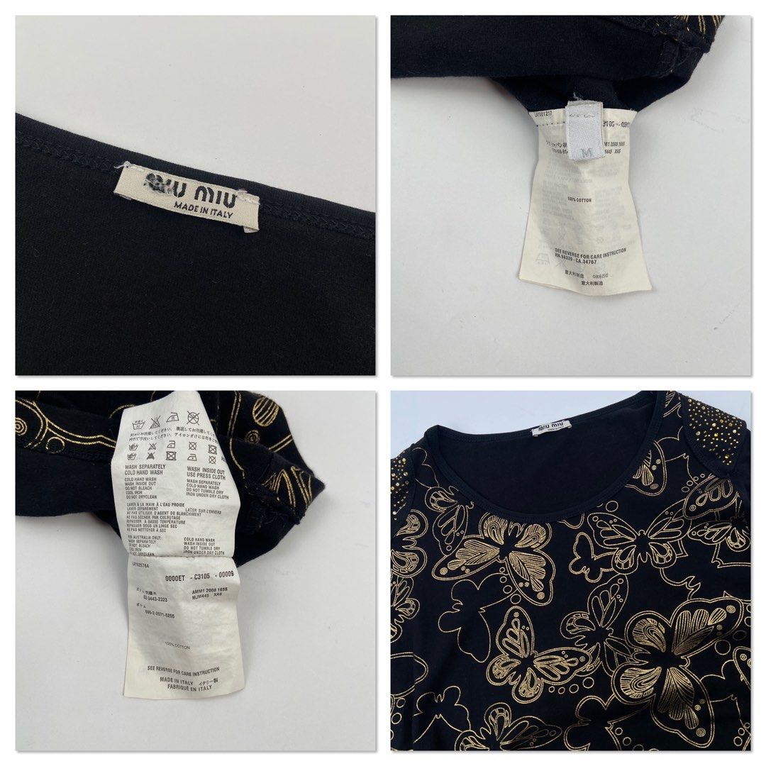Miu Miu (Category: Blouses) located in Manila. Submitted by draftdrops (Listing ID 1460627719, Image 2). Description: Printed design and excellent condition Width :17 Length :26 Size:medium (Womens).