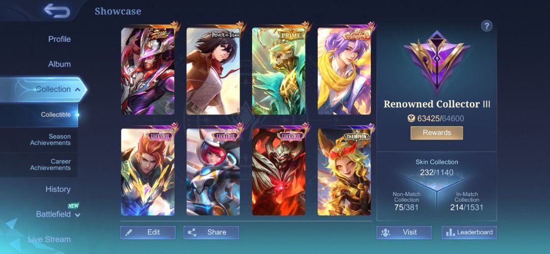 Mobile Legends Account (Category: Game Gift Cards & Accounts) located in Caloocan City. Submitted by kanaaa901 (Listing ID 1460707851, Image 1). Description: negotiable .
