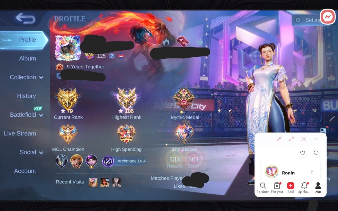 Mobile Legends Account - Mega Collector III (Category: Others) located in Taguig. Submitted by roninsoju (Listing ID 1460592439, Image 1). Description: first owner, inquire for more. 1 magic crystal 500 diamonds left sa acc.