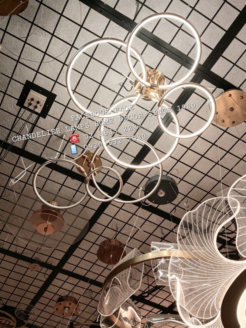 modern multi-ring LED ceiling chandelier featuring interconnected circular lights with a polished gold finish. (Category: Lighting) located in Antipolo. Submitted by homelightingtrading (Listing ID 1460541513, Image 3). Description: 🪬🧿 COLLECTING ORDERS🧿🪬 SAME DAY DELIVERY SHIPPING We're now open to serve you DESIGN ORDER NAME ADDRESS LANDMARK CELLPHONE NUMBER.