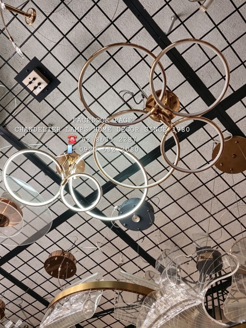 modern multi-ring LED ceiling chandelier featuring interconnected circular lights with a polished gold finish. (Category: Lighting) located in Antipolo. Submitted by homelightingtrading (Listing ID 1460541513, Image 1). Description: 🪬🧿 COLLECTING ORDERS🧿🪬 SAME DAY DELIVERY SHIPPING We're now open to serve you DESIGN ORDER NAME ADDRESS LANDMARK CELLPHONE NUMBER.