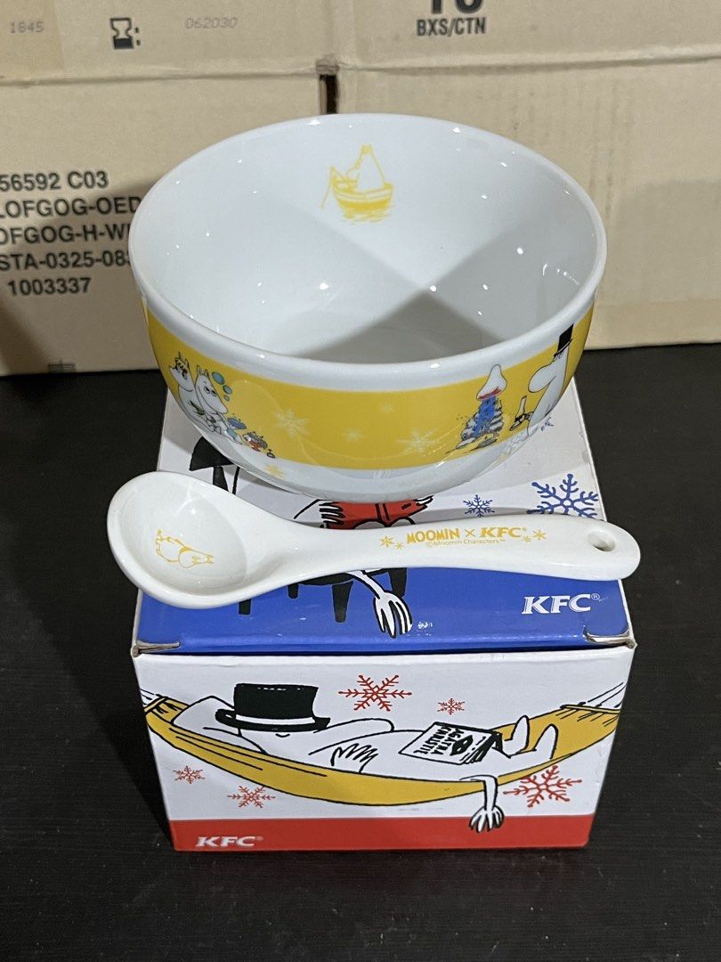 Moomin KFC ceramic bowl and spoon (Category: Other Stationery & Craft) located in Lucena. Submitted by aisanolshop (Listing ID 1460565786, Image 1). Description: .