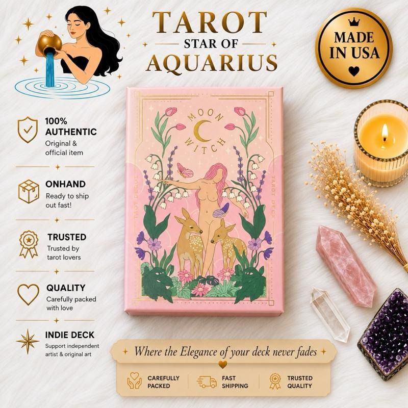 Moon Witch Oracle Deck - Anniversary Edition ( Pink and Black ) (Category: Religious Items) located in Bacoor. Submitted by tarotstarofaquarius (Listing ID 1460705766, Image 3). Description: Created to celebrate the anniversary of the beloved bestselling Moon Witch Oracle, this special edition invites you to reconnect with the wisdom of the Moon, the rhythms of nature, and the magic that already lives within you! The deck includes 43 beautifully 