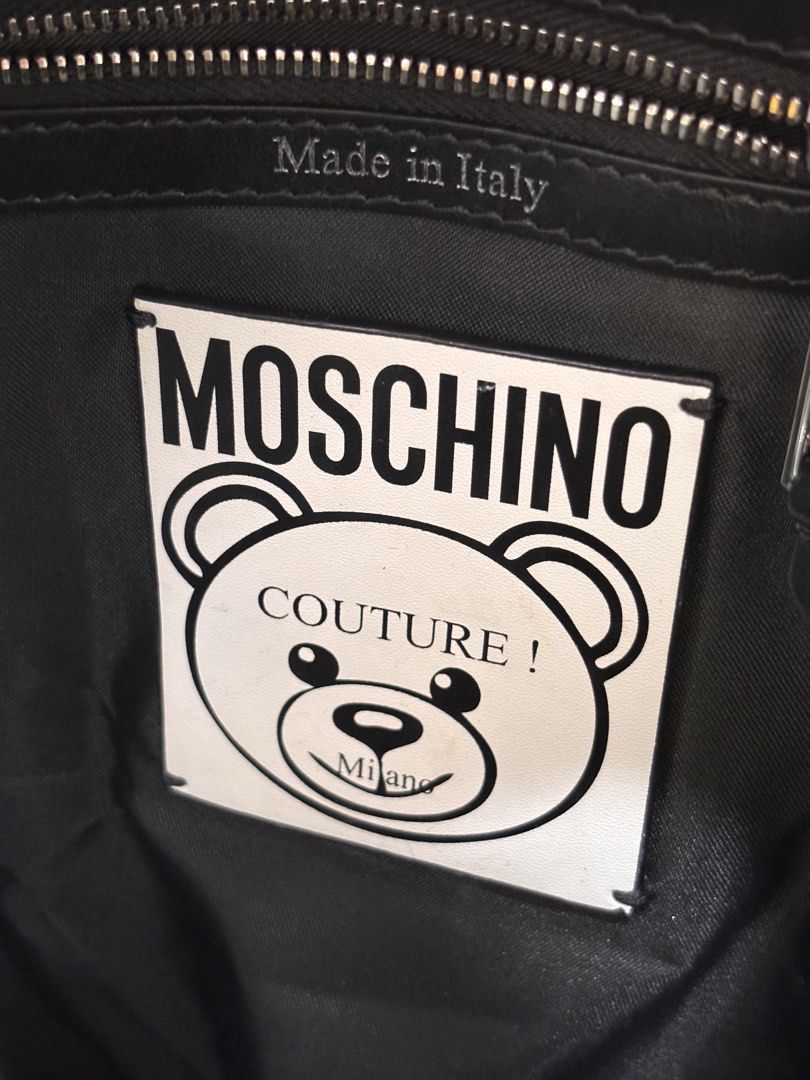 Moschino Couture Space Teddy Bear Backpack (Category: Backpacks) located in Manila. Submitted by earlylifecrisis3 (Listing ID 1460595719, Image 3). Description: Condition 9/10 Measure it by inch Width: 12.5 Length: 11.5 Depth: 5 Handle: 17.5 •Refund / Returns not allowed allowed •Please do check the dimensions size on labels sometimes are not accurate on the sizing •Ask me before purchasing.