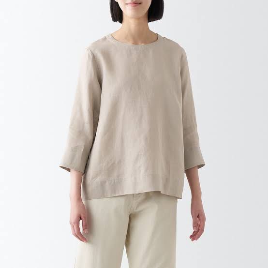 SALE‼️MUJI linen 3/4 sleeve top (Category: Blouses) located in San Jose del Monte. Submitted by mamiracky (Listing ID 1460633243, Image 1). Description: Last price posted In good condition No flaws No when worn .