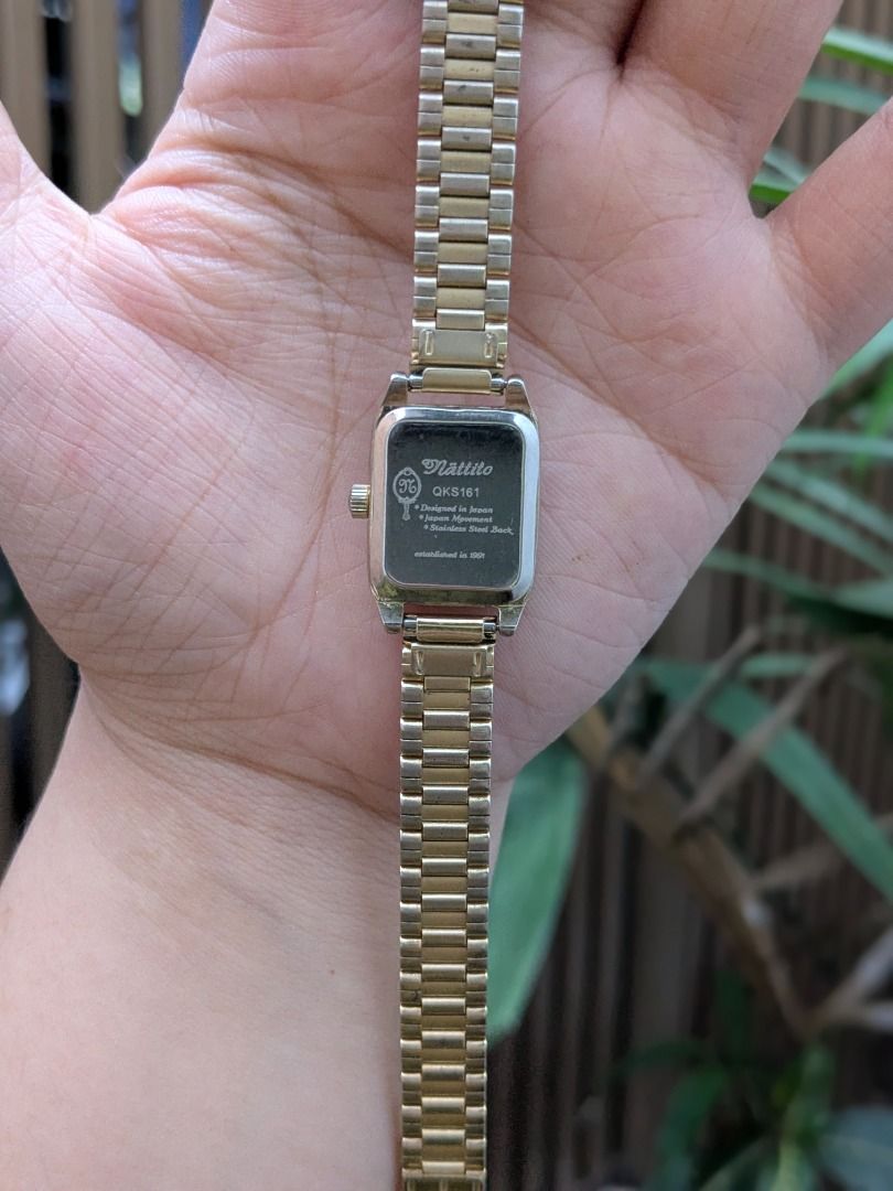 Nattito Rectangular Tank Blue Dial Watch (Category: Other Accessories) located in Quezon City. Submitted by nnncorner (Listing ID 1460646040, Image 2). Description: Original Nattito by J-Axis Rectangular Blue Dial Watch 100% Original 100% working 8.9/10 condition No scratches or hairlines on glass face Fits wrist 16-21cm adjustable With replacement box Selling 2,850.