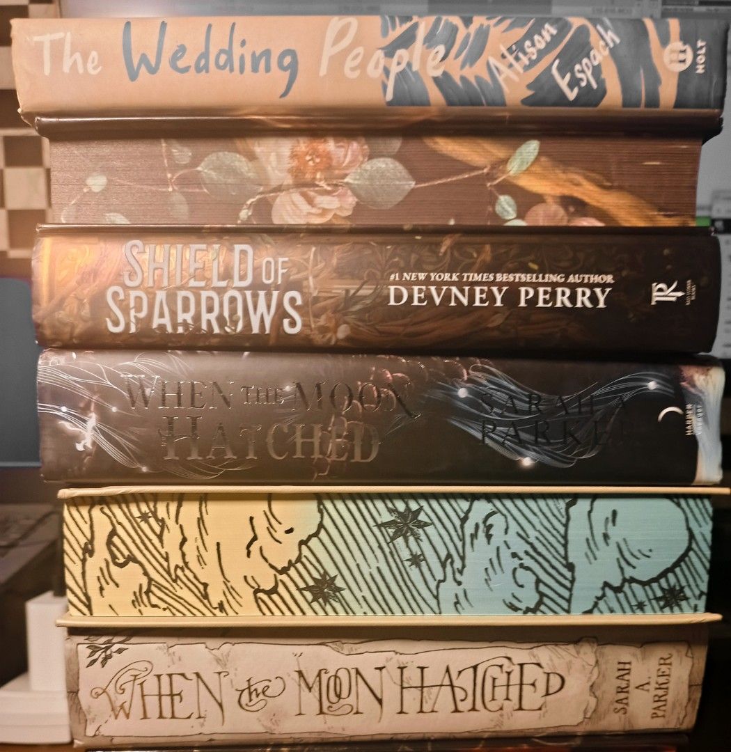 New Arrivals Premium books (Category: Storybooks) located in Bulacan. Submitted by thecrazeecorner (Listing ID 1460703914, Image 1). Description: * The Wedding People - 750 * Shields of Sparrows - 1400 * When the Moon Hatched HB - sold * When the Moon Hatched WTS edition- 2.8k.