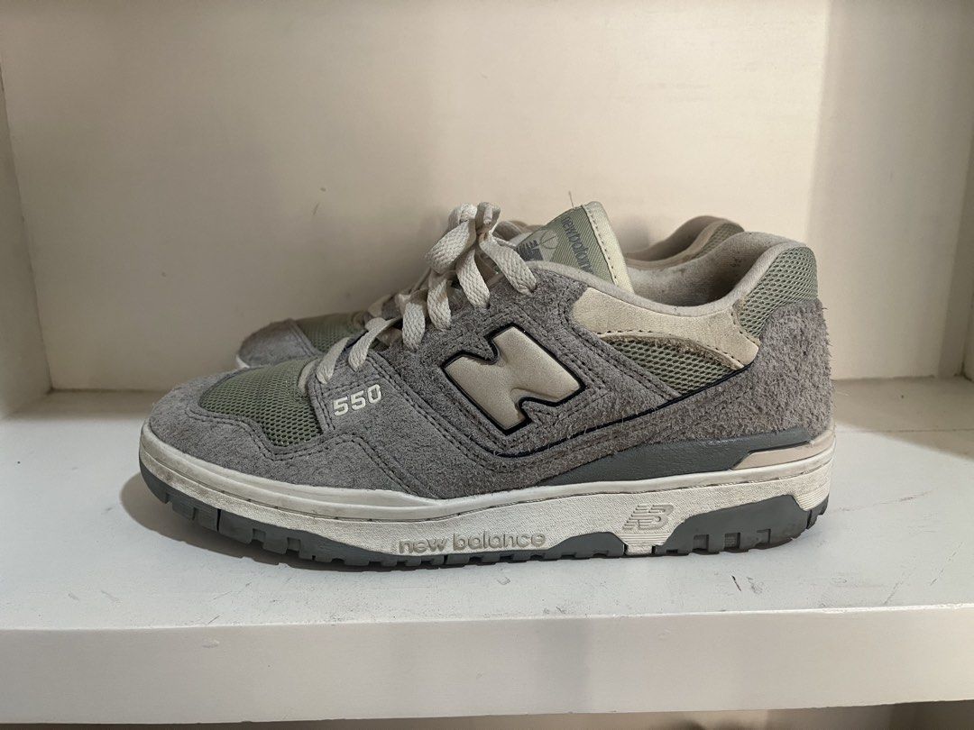 New Balance 550 grey day (Category: Sneakers) located in Rizal. Submitted by loved_stuffs_2 (Listing ID 1460597496, Image 2). Description: Needs cleaning Good condition Thrice used lang No when worn photos.