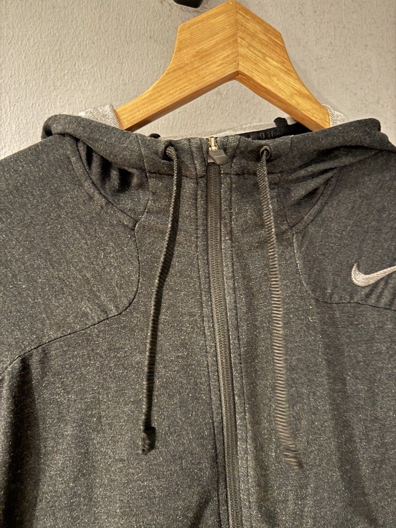 Nike Dark Gray Dri-fit Jacket (Category: Coats, Jackets and Outerwear) located in Manila. Submitted by nadinecarlos (Listing ID 1460666268, Image 2). Description: Super Stretchy Dimes: W23.5 x L28.5.
