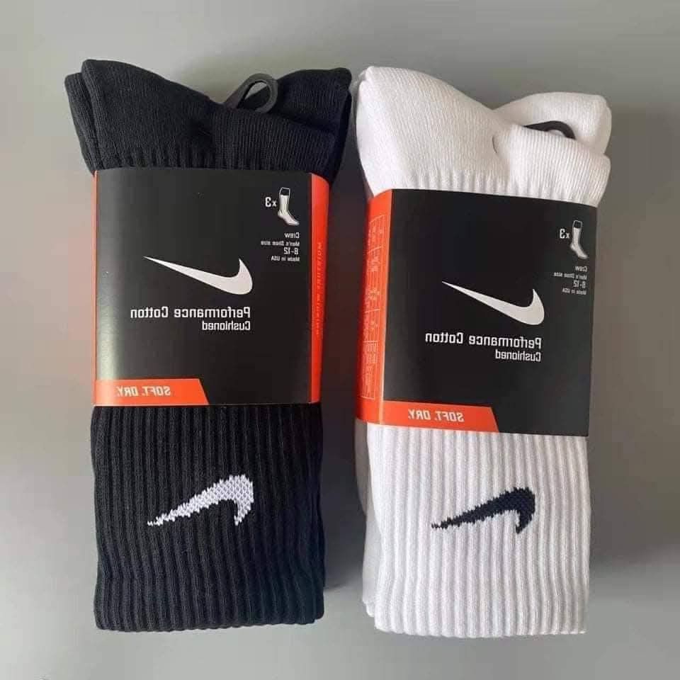 Nike Performance Socks (3 Pairs) (Category: Socks) located in Caloocan City. Submitted by randomthingsfromme (Listing ID 1460539102, Image 1). Description: - Pack of 3 pairs of Nike performance socks - Crew cut length - Ideal for sports and everyday wear - Made with comfortable and breathable material - Get yours now!.