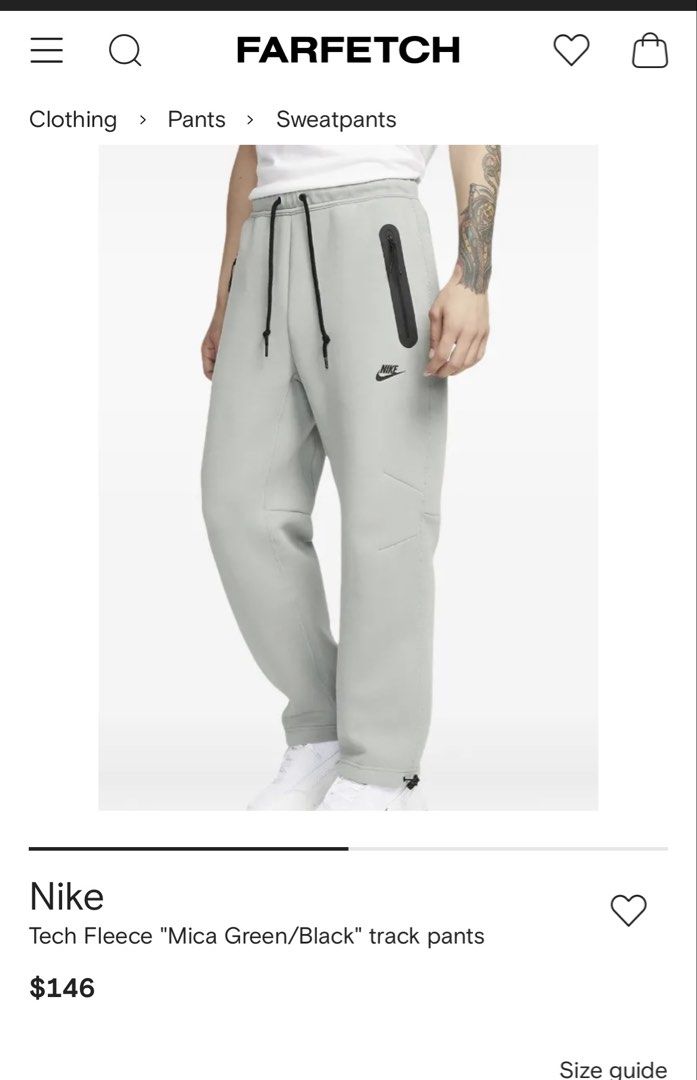 Nike tech fleece sweatpants (Category: Joggers) located in Malaybalay. Submitted by von-morgia (Listing ID 1460649452, Image 1). Description: Waist - 28/33 Length - 38 Thigh - 13 Hem - adjustable excellent condition No issues .