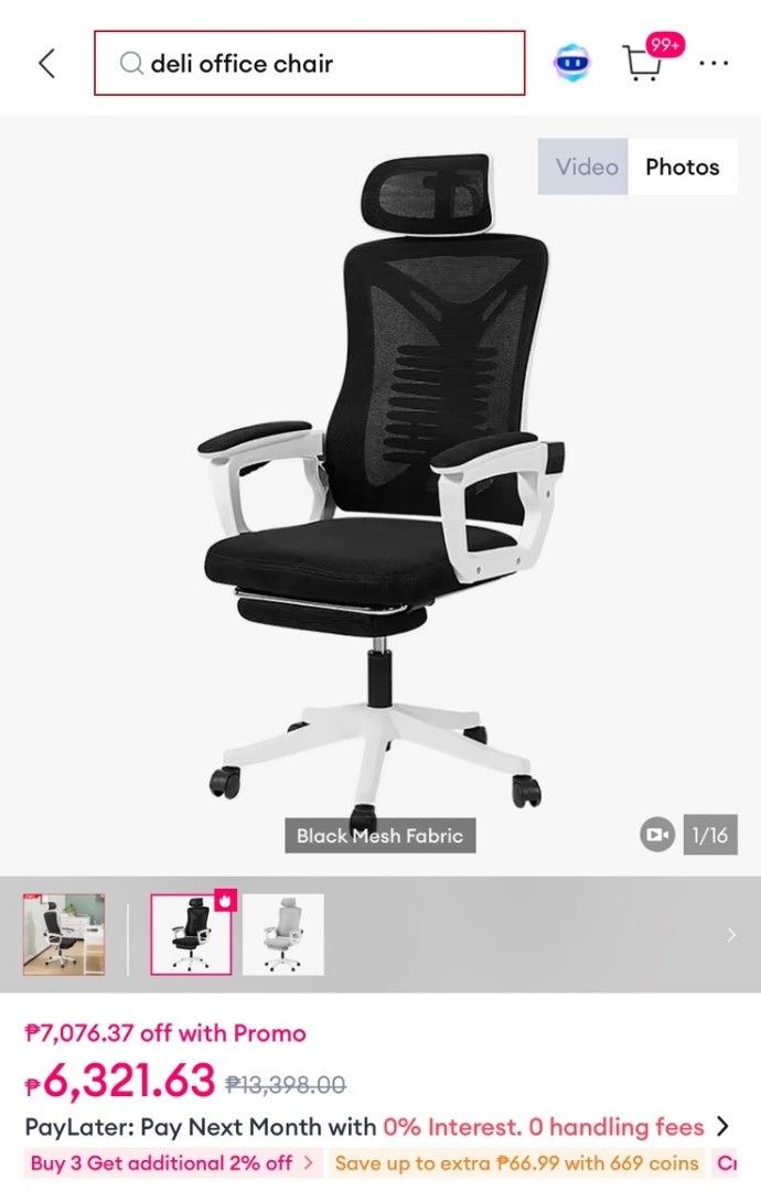 office chair (Category: Office Furniture & Fixtures) located in Marilao. Submitted by hazelpi. (Listing ID 1460646209, Image 3). Description: preloved - personal use RFS- will upgrade bought price @ 6.3k price negotiable lalamove only, payment first bulky office chair.