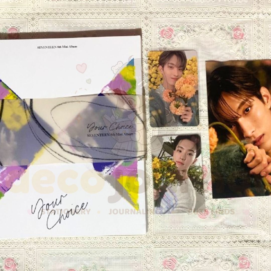 Official SEVENTEEN 8th Mini Album Your Choice | One Side Version (Category: K-Wave Merchandise) located in Marilao. Submitted by decojournalph (Listing ID 1460567295, Image 2). Description: ✨ What's Included 📖 Other Side Ver. Photobook 🐶 1 DK Official Photocard 🐯 1 Hoshi Official Photocard 🐶 1 DK Official Postcard 💖 Please Note! ✅ 100% Official SEVENTEEN merchandise. 📦 Authentic inclusions from SEVENTEEN YOUR CHOICE. tags: one side version 