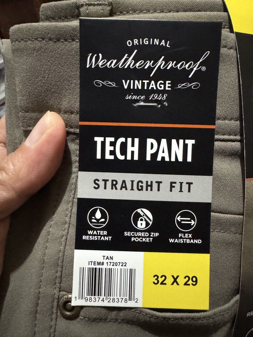 Original Weatherproof Vintage Tech Pant (Category: Jeans) located in Caloocan City. Submitted by rodelramos.rivera (Listing ID 1460554823, Image 3). Description: Original Weatherproof Vintage Tech Pant - tech pant - straight fit - water resistant - secured zip pocket - flex waistband - 32 x 29 - original from USA.