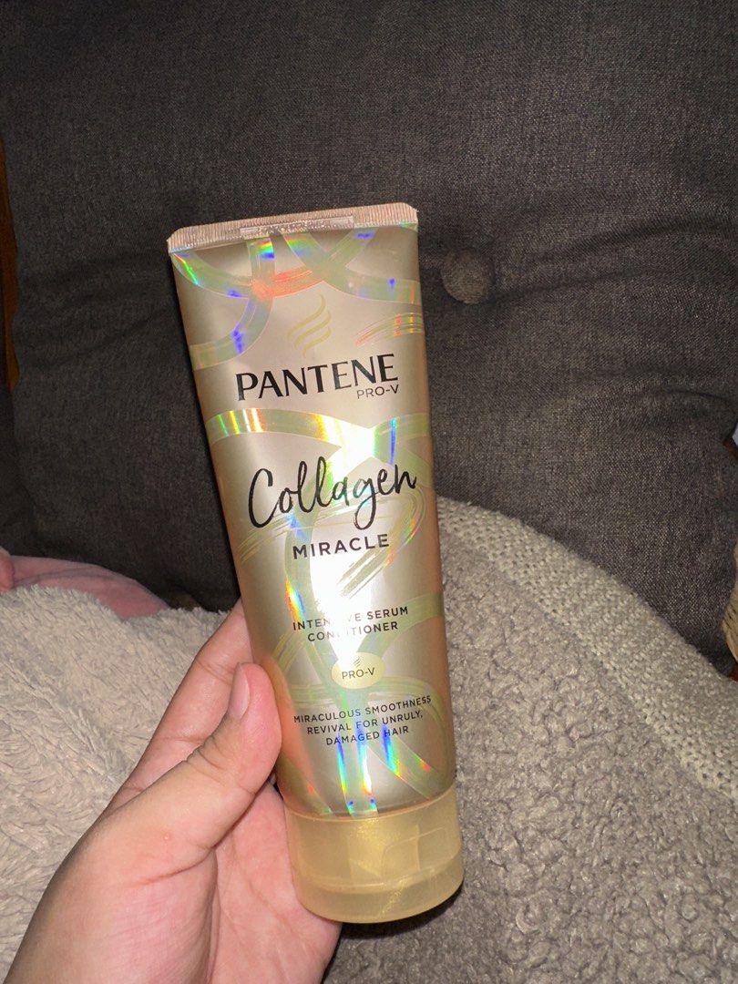 Pantene Pro-V Collagen Miracle Intensive Serum Conditioner (Category: Hair) located in Manila. Submitted by michaellal91842 (Listing ID 1460594192, Image 1). Description: - Pantene Pro-V Collagen Miracle Intensive Serum Conditioner - 200ml tube - Revives unruly and damaged hair - Achieves miraculous smoothness - Restores hair health.