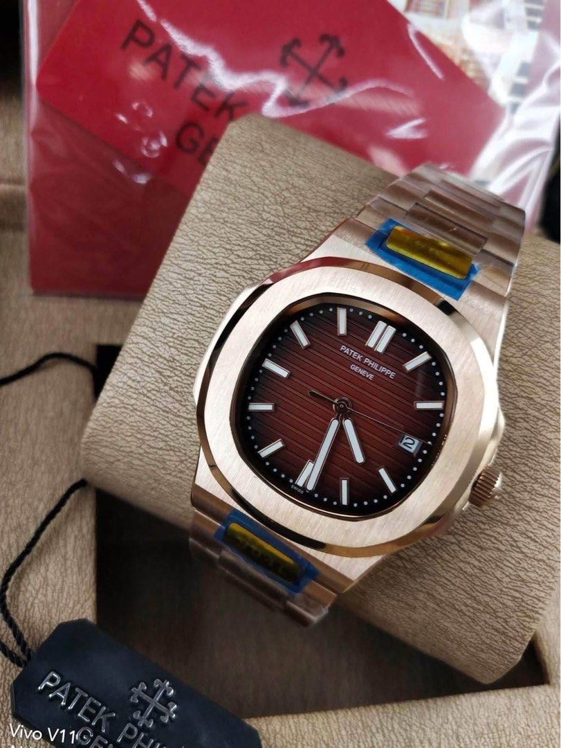 Patek Watch Auto (Category: Men's Watches) located in Manila. Submitted by brandnewbagsandwatchphils. (Listing ID 1460531879, Image 3). Description: Patek Philippe Geneve Watch Automatic 💯 High end Quality 💯 Non Tarnish Stainless steel 💯 Japan Machine 💯 Brandnew with complete inclusion Onhand and ready to ship Mode of Payment Bpi or Gcash Courier Lalamove or J&T.