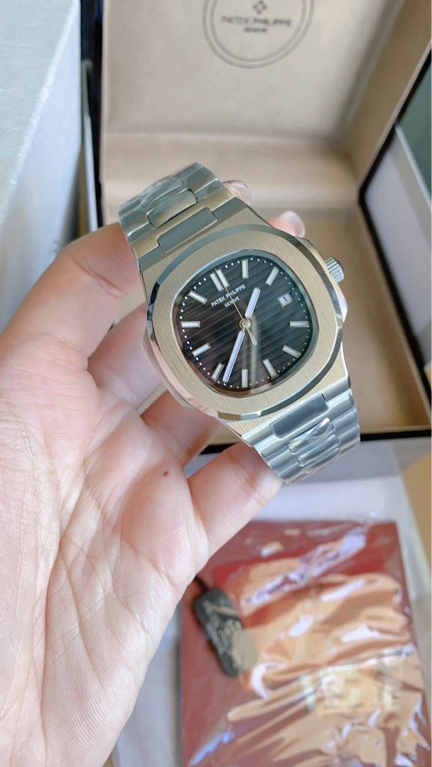 Patek Watch Automatic (Category: Men's Watches) located in Manila. Submitted by brandnewbagsandwatchphils. (Listing ID 1460532106, Image 3). Description: Patek Philippe Geneve Watch Automatic 💯 High end Quality 💯 Non Tarnish Stainless steel 💯 Japan Machine 💯 Brandnew with complete inclusion Onhand and ready to ship Mode of Payment Bpi or Gcash Courier Lalamove or J&T.