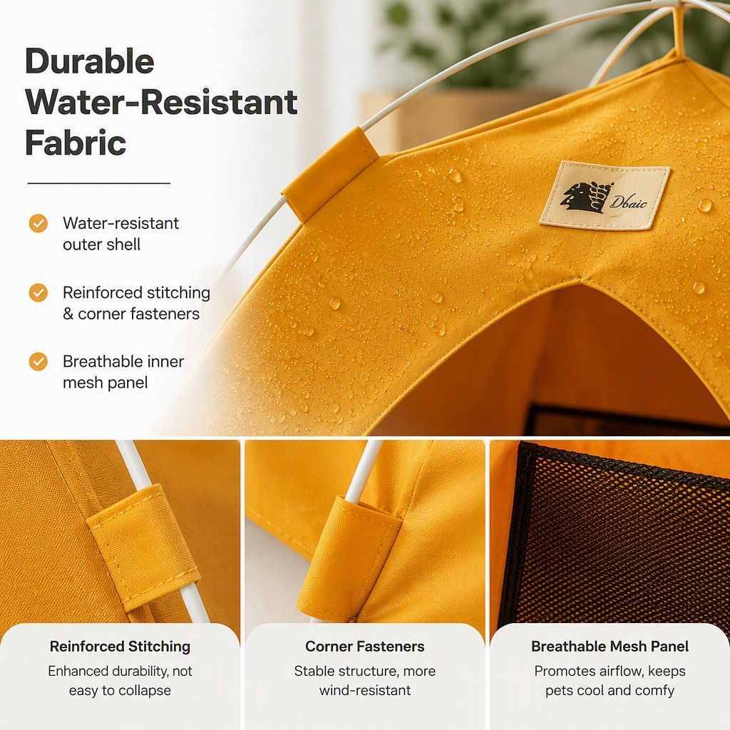Pet Tent - XL (Category: Homes & Other Pet Accessories) located in Manila. Submitted by miyuki.kazuya02 (Listing ID 1460705397, Image 2). Description: Never been used but already removed plastic packaging. Message for actual pics. With discount if bought with other items listed. Size: XL (please see guide pic) - Durable, water-resistant fabric - Breathable mesh panels for airflow - Quick and easy assembly - Removable, machine-washable cushion - K