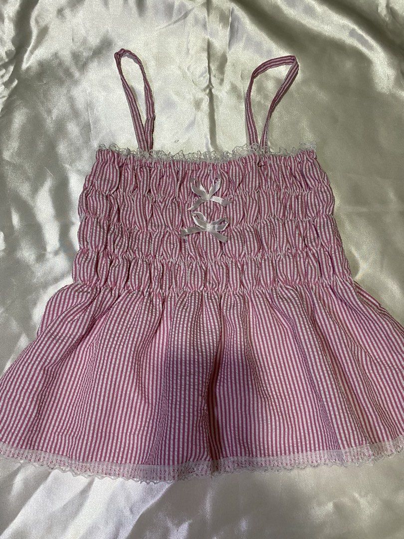 Pink Smocked Sleeveless Top (Category: Sleeveless) located in Quezon City. Submitted by ssushimun (Listing ID 1460667679, Image 2). Description: .