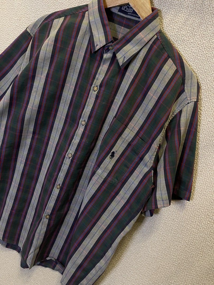 Polo ralph lauren striped button down (Category: Tshirts & Polo Shirts ) located in Manila. Submitted by hypestock_mnl (Listing ID 1460567133, Image 2). Description: - stylish - perfect for casual wear - great fit - in good condition - minimal signs of usage - 9/10 - money worth! - see pics for details/issue.