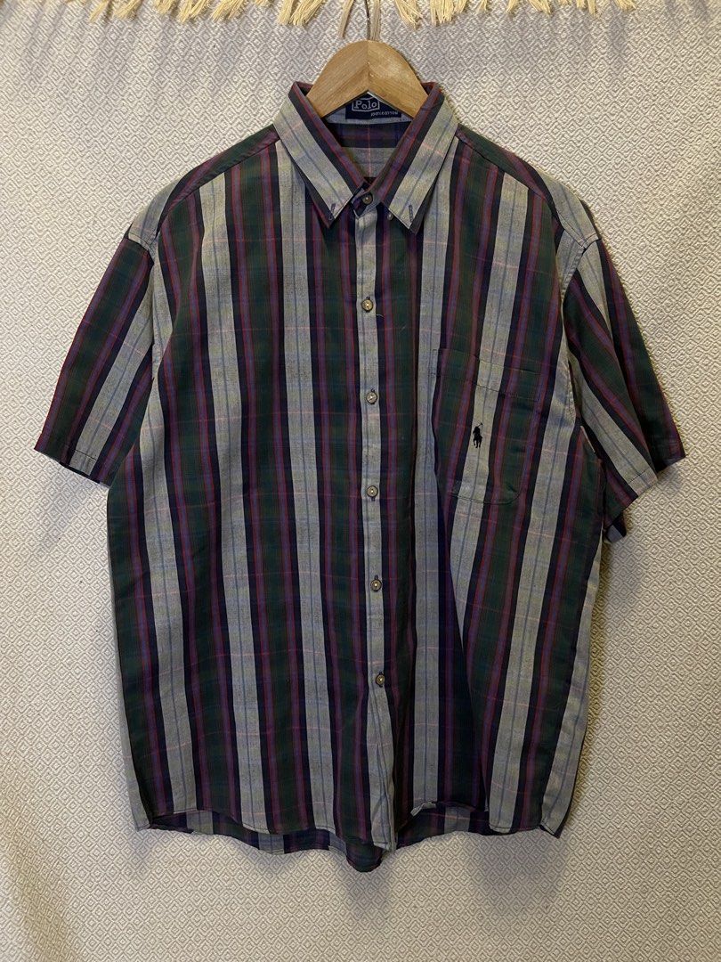 Polo ralph lauren striped button down (Category: Tshirts & Polo Shirts ) located in Manila. Submitted by hypestock_mnl (Listing ID 1460567133, Image 1). Description: - stylish - perfect for casual wear - great fit - in good condition - minimal signs of usage - 9/10 - money worth! - see pics for details/issue.