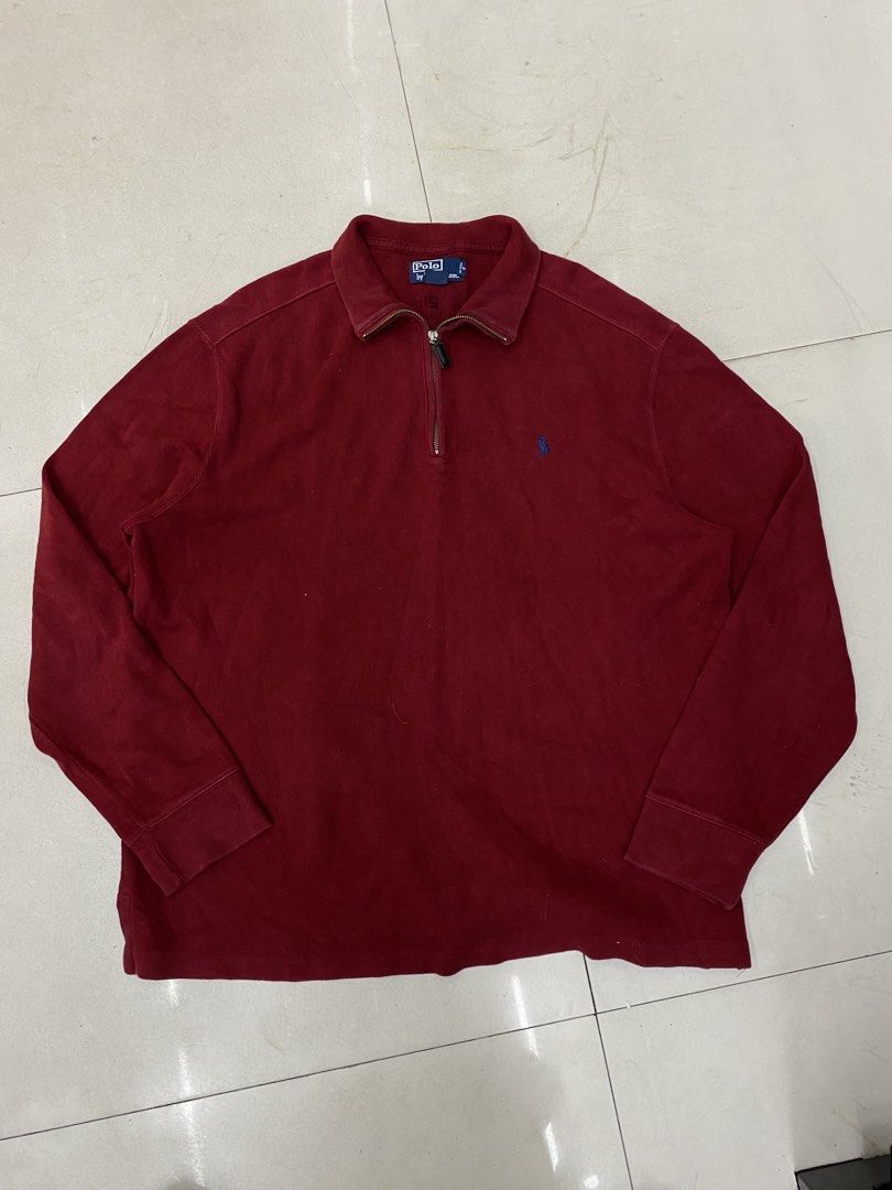 POLO RL QZIP (Category: Hoodies) located in Manila. Submitted by ercmrsmam (Listing ID 1460657403, Image 1). Description: POLO RL QZIP maroon W25 L28 Color may vary due to lighting Need wash Dm if interested 📩 will be posted on my carousell acc⬇️ Check out ercmrsmam listings on #Carousell: https://carousell.app.link/mu0SnqUHP3b 📍baclaran paranaque metro manila 🛵jnt/lalamove courier 💵 mop: gcash.