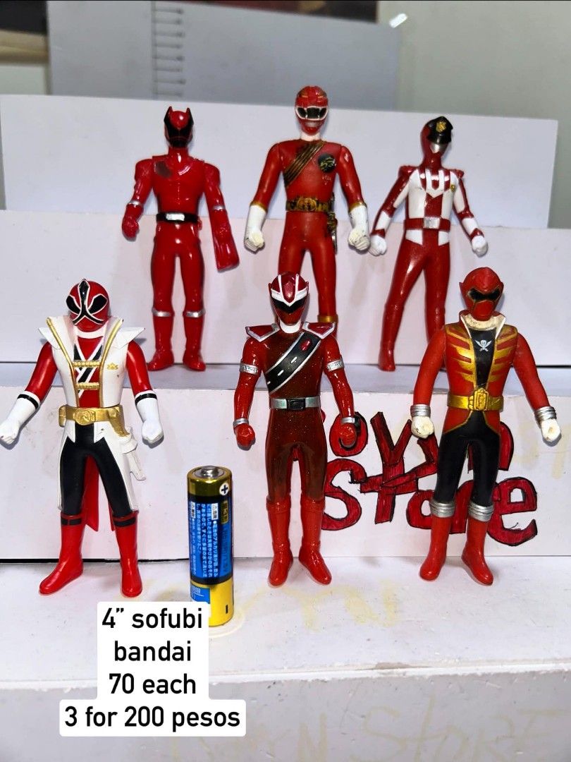 Power rangers sofubi mini figures 70 each (Category: Figurines & Statues) located in Caloocan City. Submitted by rovynstore30 (Listing ID 1460659175, Image 3). Description: Power rangers Sofubi, bandai 3-4" height Details per picture 70 each 3 for 200 Sofubi bandai markings Baka may hanap kayo dyan, sipat na! Mod: lalamove or Shoppe checkout 1st to pay via gcash *Crossposted #rovynstore.