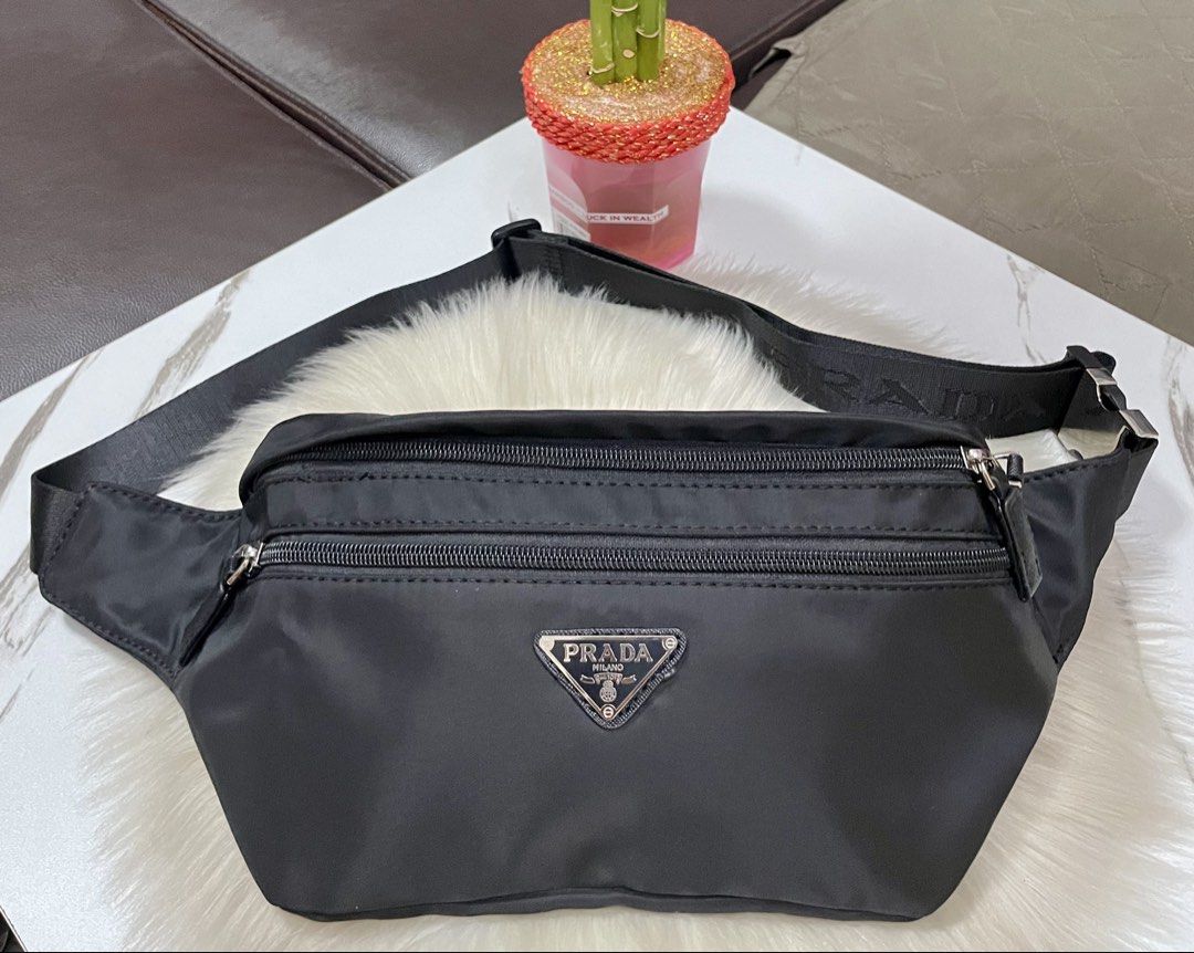 Prada Chest Bag (Unisex) (Category: Announcements) located in Mandaue City. Submitted by ludz_0246 (Listing ID 1460648754, Image 1). Description: Metal Logo Sexy R Logo Nylon in 21cm Adjustable Strap Unisex Actual Photo No flaw.