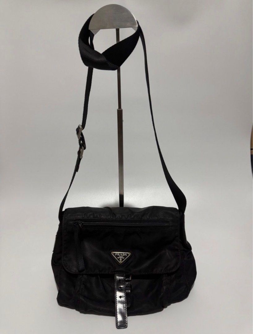 Prada Tessuto Sling bag (Category: Luxury Bags & Wallets) located in Batangas. Submitted by stopandshopforluxury (Listing ID 1460633545, Image 1). Description: Guaranteed Original 💯 With coa already Bag has a repaired part as seen on the photo, aside from that super goods na ng bag. And selling this very low compare with the other seller and Rank A bag. Bag is usable, walang mapuputol, walang dapat alalahanin dahil inayos na sa Mr. Quickie ☺️ ga