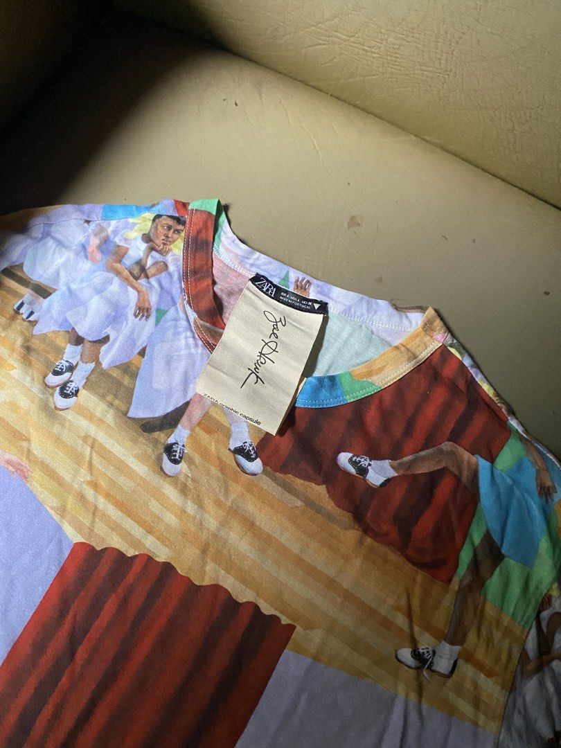 Preloved printed Zara shirt (Category: Blouses) located in Paranaque City. Submitted by sarlicapclothing (Listing ID 1460512266, Image 2). Description: Width-20 L-22.