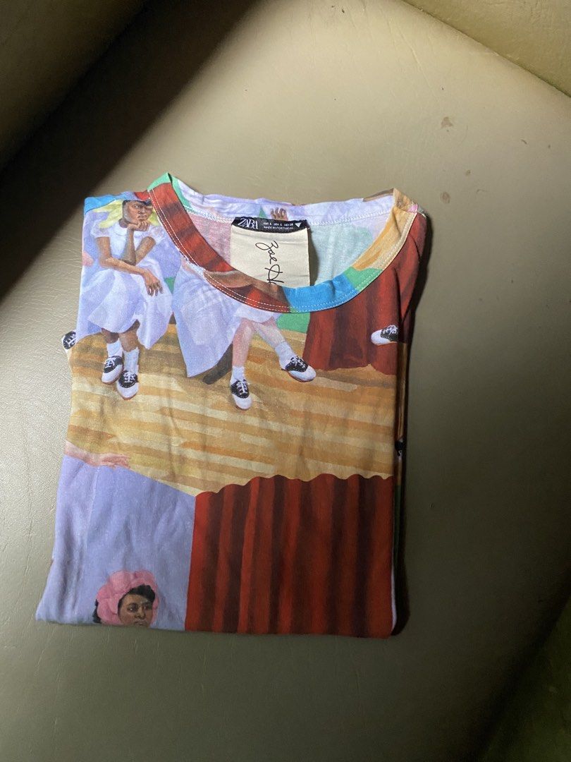 Preloved printed Zara shirt (Category: Blouses) located in Paranaque City. Submitted by sarlicapclothing (Listing ID 1460512266, Image 3). Description: Width-20 L-22.