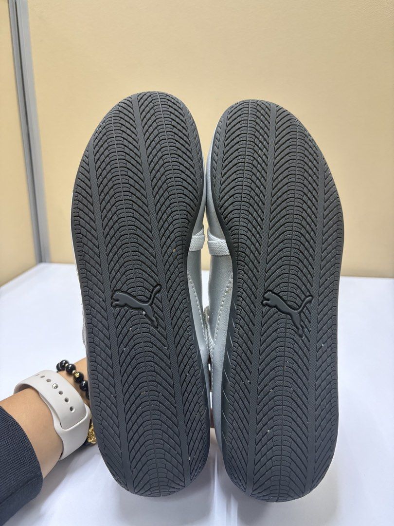 Puma Silver Speedcat Ballerina Flats (Category: Flats & Sandals) located in Manila. Submitted by chichichz (Listing ID 1460620935, Image 2). Description: - Silver Puma Speedcat Ballerina - Features criss-cross elastic straps across the top - White Puma logo on the side and toe - Soles have a good grip pattern - Great for casual wear - Note: Some signs of wear inside the shoe and some creases Got it for 5,300 in Taiwan and rarely used since it’s a