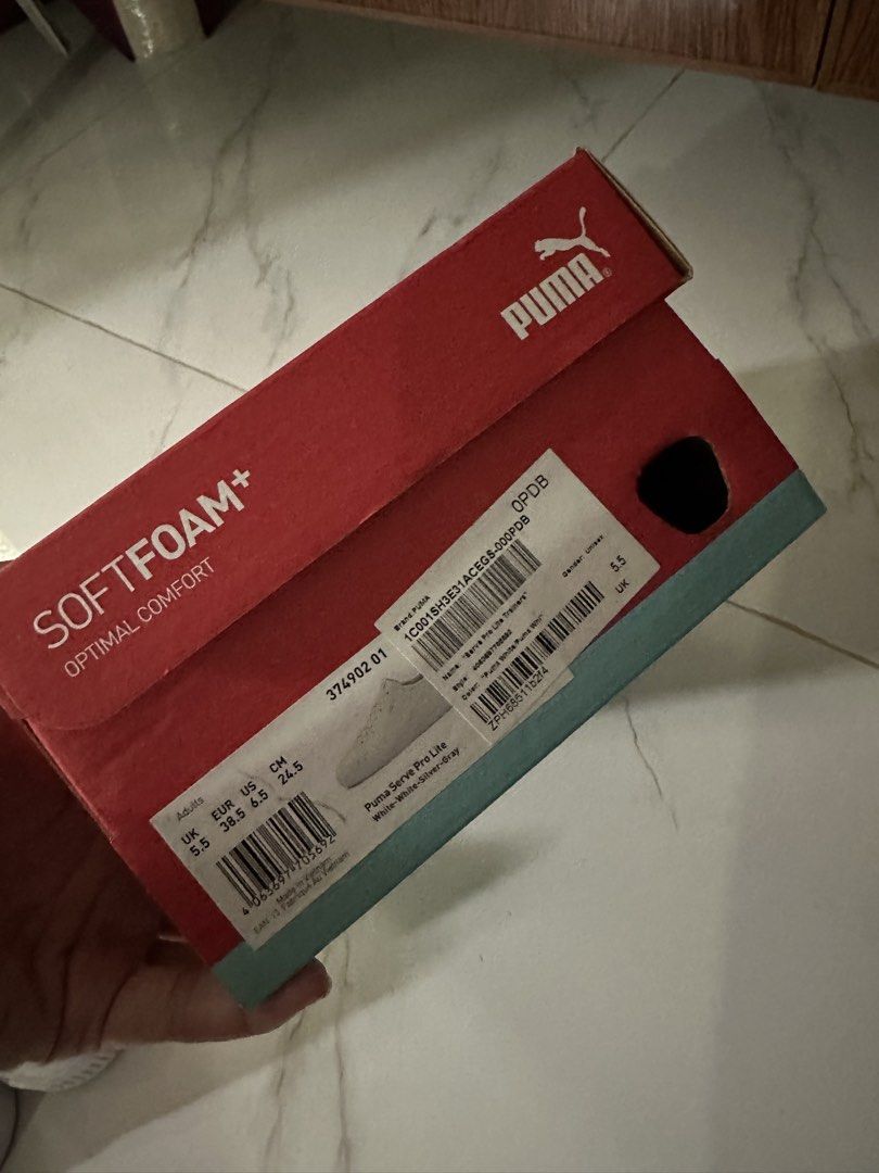 Puma Smash Perf Lite Sneakers White (Category: Sneakers) located in Manila. Submitted by mikaysabel (Listing ID 1460531591, Image 3). Description: ORIGINAL- White Puma sneakers - Size: UK 5.5 (EUR 38.5, US 7.5, CM 24.5) - Features SoftFoam+ optimal comfort insoles - Comes with original box - Ideal for everyday wear.