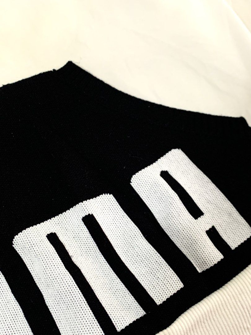 Puma White Black Hoodie (Category: Hoodies) located in La Trinidad. Submitted by gemyi (Listing ID 1460708472, Image 2). Description: black accents are knit cloth white part - smooth cotton no visible flaws, needs wash only.