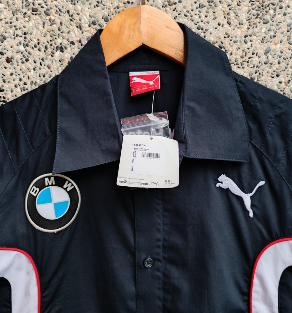 PUMA x BMW POLO (Category: Activewear) located in Davao. Submitted by st333tcartel (Listing ID 1460543076, Image 3). Description: Medium Length 31.5 Width 22 Issue:Slight yellow stain at white part check pictures..