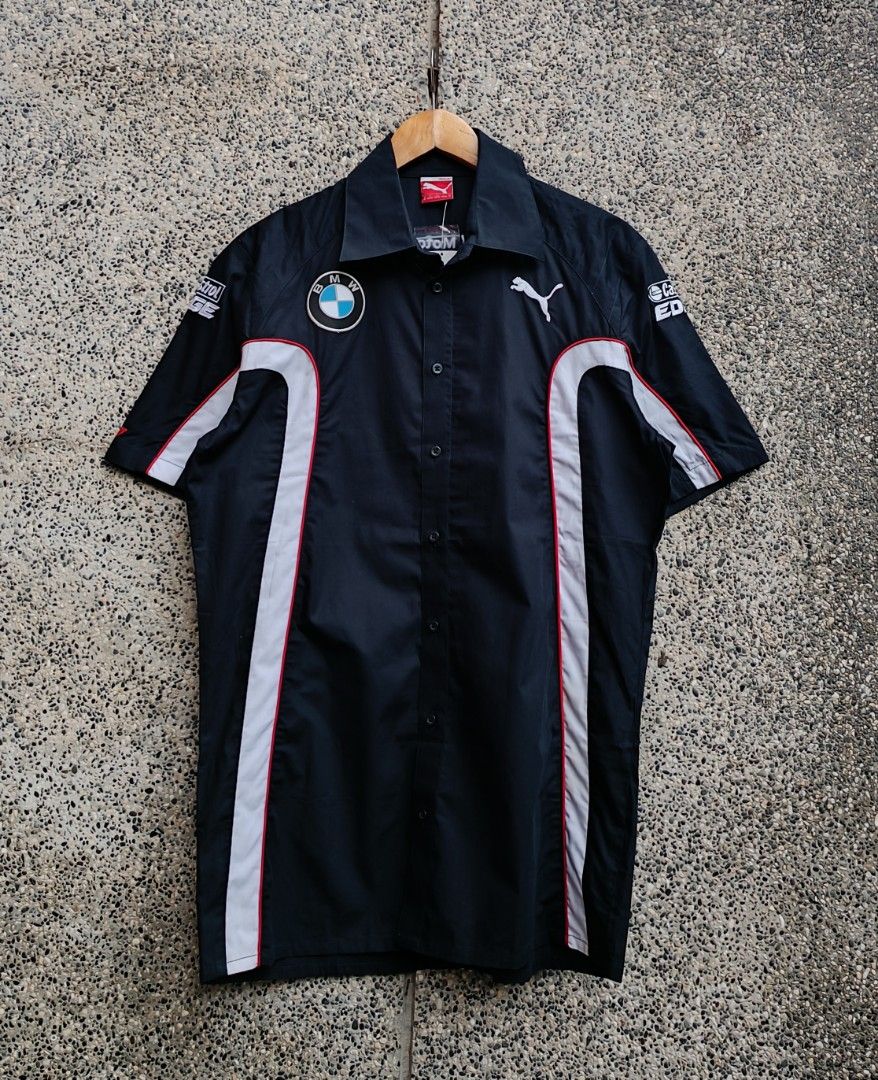 PUMA x BMW POLO (Category: Activewear) located in Davao. Submitted by st333tcartel (Listing ID 1460543076, Image 1). Description: Medium Length 31.5 Width 22 Issue:Slight yellow stain at white part check pictures..