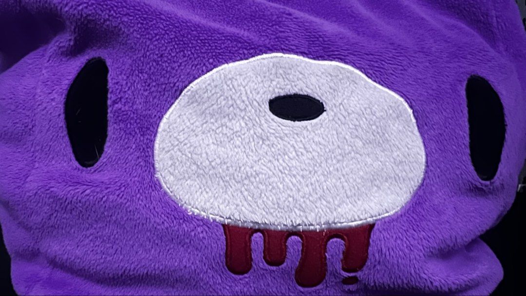 PURPLE GLOOMY BEAR CUSHION (Category: Plushies & Soft Toys) located in Bulacan. Submitted by darkside_apparel (Listing ID 1460548949, Image 2). Description: Mine now pay later No cancellation No Return N Refund Reminder: We are not liable on any lost or damage of parcel..