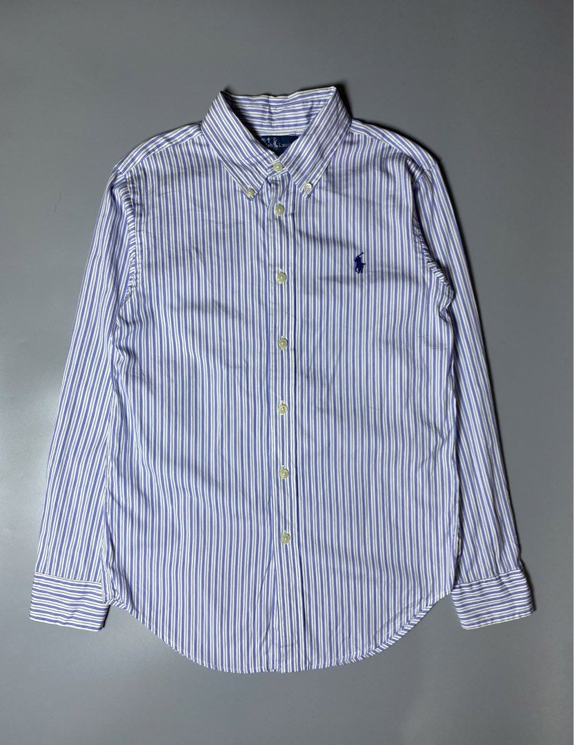 Ralph Lauren Striped Button Down Longsleeve (Category: Longsleeves) located in Makati City. Submitted by earnx_ (Listing ID 1460704362, Image 1). Description: Ralph Lauren Striped Button Down Longsleeve - Size 150 on tag - Dimension is 15x24 - Excellent condition need wash only.