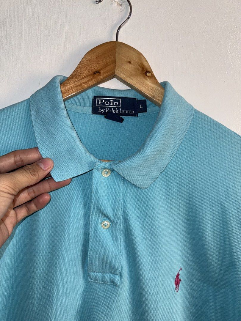 Ralph lauren turquoise blue (Category: Tshirts & Polo Shirts ) located in Daraga. Submitted by mirandillaadrian (Listing ID 1460642702, Image 3). Description: Authentic 9/10 Minimal fold line and sa slit 22.5x30.5.