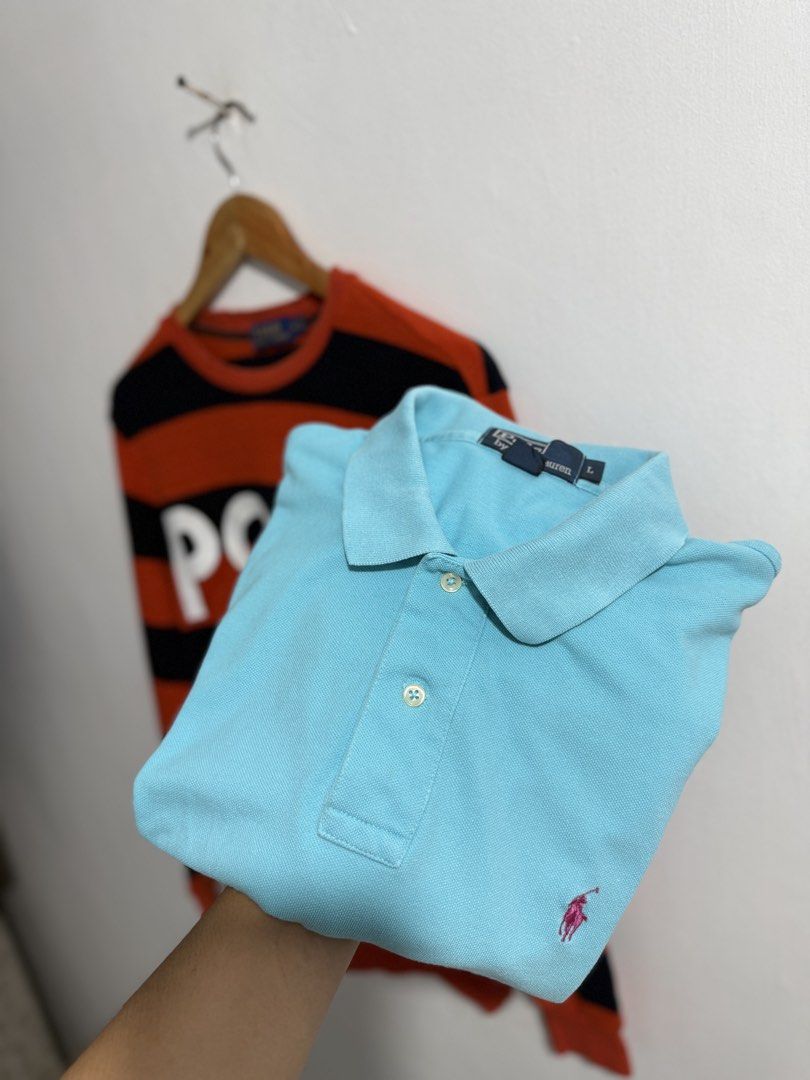 Ralph lauren turquoise blue (Category: Tshirts & Polo Shirts ) located in Daraga. Submitted by mirandillaadrian (Listing ID 1460642702, Image 2). Description: Authentic 9/10 Minimal fold line and sa slit 22.5x30.5.