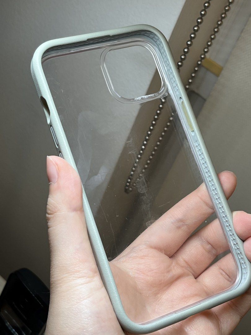 Rhinoshield Mod NX Case for iPhone 13/14 (Gray) (Category: Cases & Sleeves) located in San Juan City. Submitted by arcu04 (Listing ID 1460627287, Image 3). Description: Heavily used with alcohol stains on the main backing.
