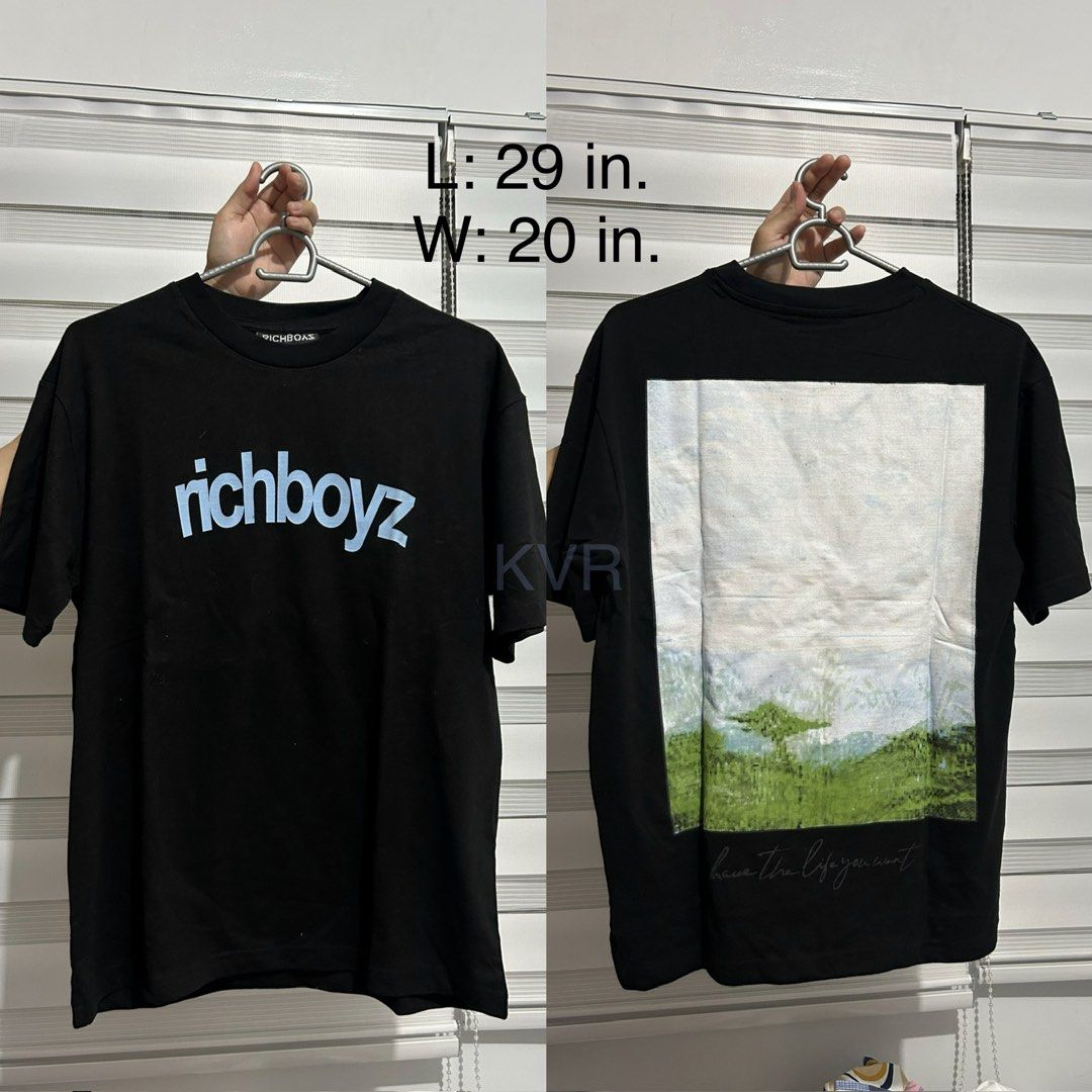 Richboyz Oversized Tee (Category: Tshirts & Polo Shirts ) located in San Pedro. Submitted by musthavegarments (Listing ID 1460563719, Image 1). Description: Size: Large - Oversized Tee Colors Available: - Blue with back design - Red no back design Premium Cotton .