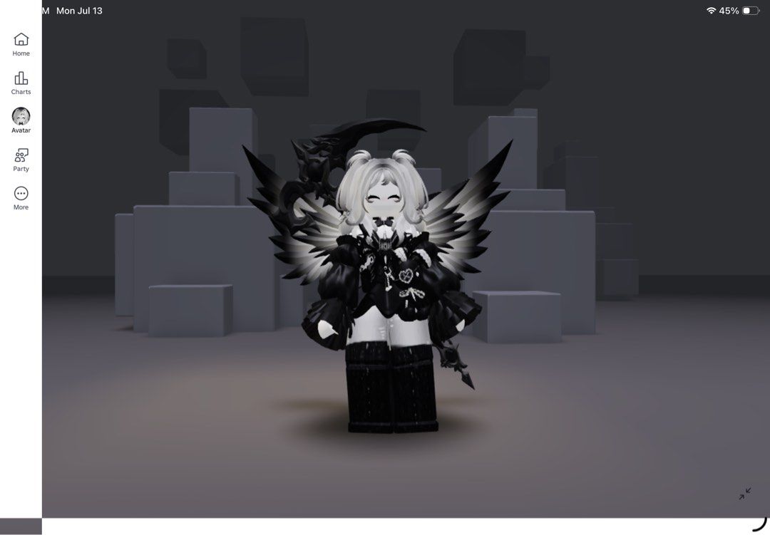 Roblox Avatar Outfits - Various Styles (NEGOTIABLE) (Category: In-Game Products) located in Manila. Submitted by chokoreese (Listing ID 1460547504, Image 1). Description: - Roblox Avatar Outfits for Sale! - Choose from: Gothic Wings & Scythe, Cute Black Dress with Thigh-Highs, Plaid Skirt Outfit with Beret, or Denim-Inspired Look. - Perfect for customizing your unique Roblox character. - All outfits are ready to wear in-game..