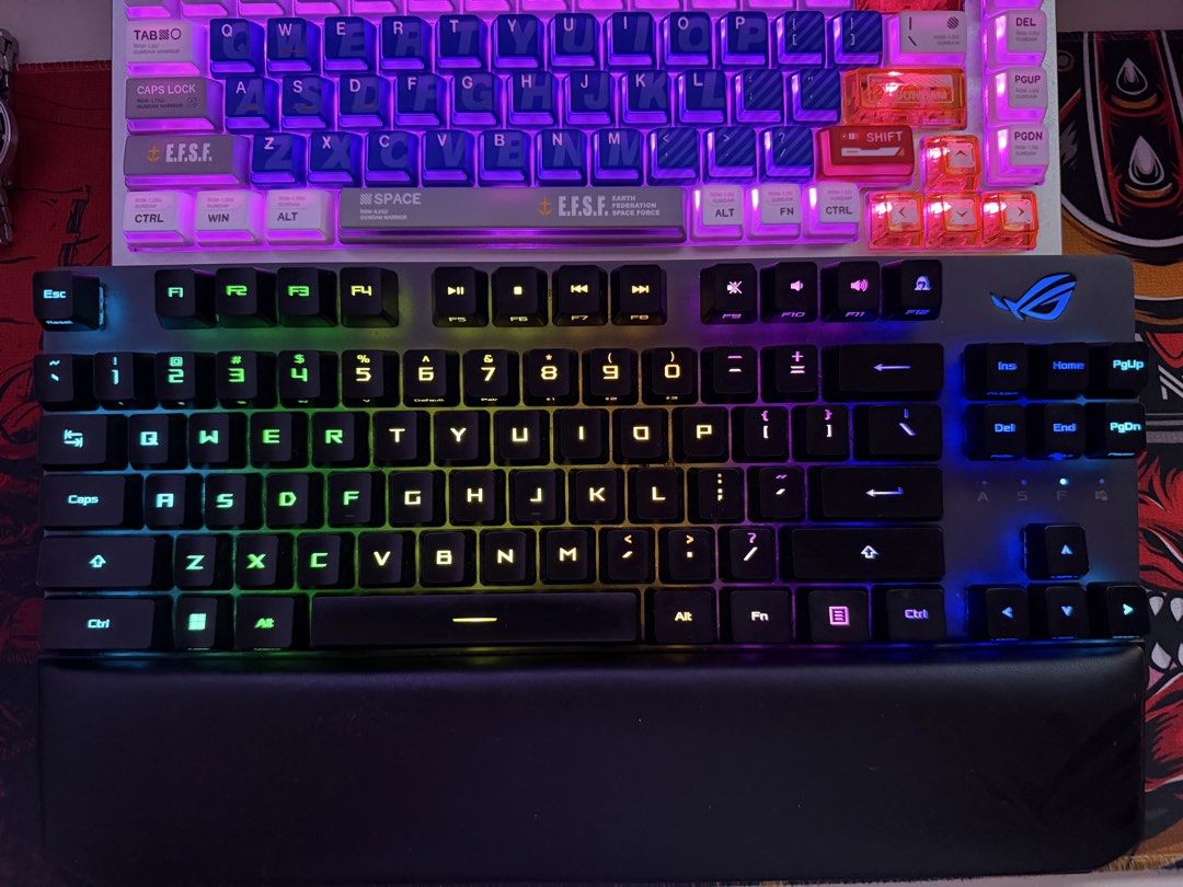 Rog Strix Scope RX TKL wireless deluxe (Category: Computer Keyboard) located in Quezon City. Submitted by rhiri16 (Listing ID 1460538007, Image 2). Description: Rog Strix Scope RX TKL wireless deluxe Wireless Optical Mechanical Keyboard.