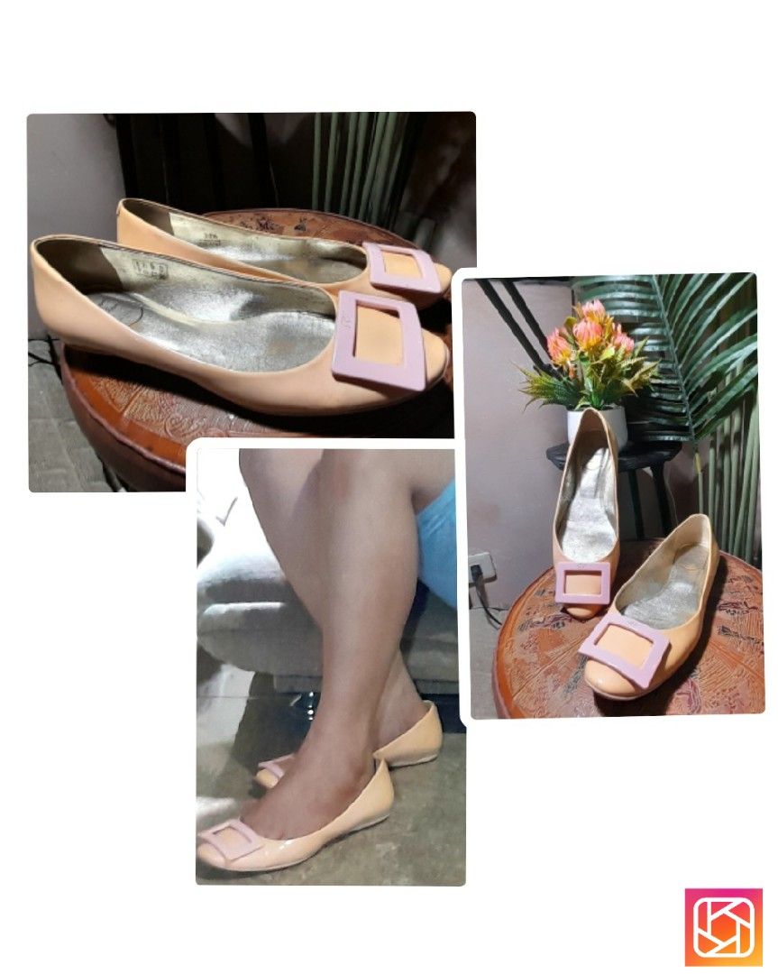 Roger Vivier Cream Flats (Category: Flats & Sandals) located in Batangas. Submitted by norskieshoppe (Listing ID 1460543360, Image 1). Description: sz 8.5 or 25 5 cm with slight flaws as seen in pics sturdy guaranteed authentic selling low, need to declutter free sf.
