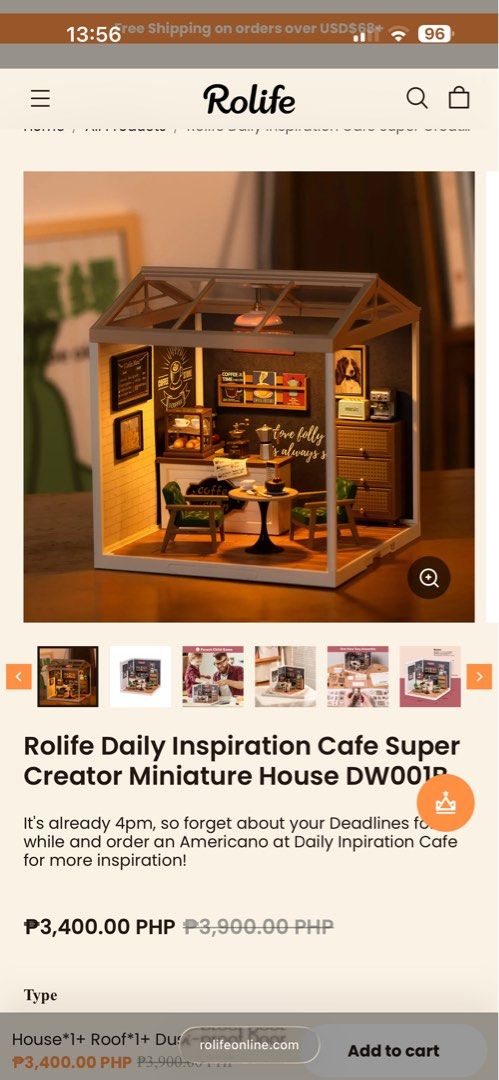 ROLIFE CAFE SUPER CREATOR (Category: Designer & Blind Box Toys) located in Quezon City. Submitted by fliabrnvo (Listing ID 1460557418, Image 2). Description: SELLING AS IS (PRE-ASSEMBLED) INCLUDING 2 DUST PROOF DOORS AND 1 ROOF ORIGINAL BOX STILL AVAILABLE ** SYLV AND MOFUSAND NOT INCLUDED **.