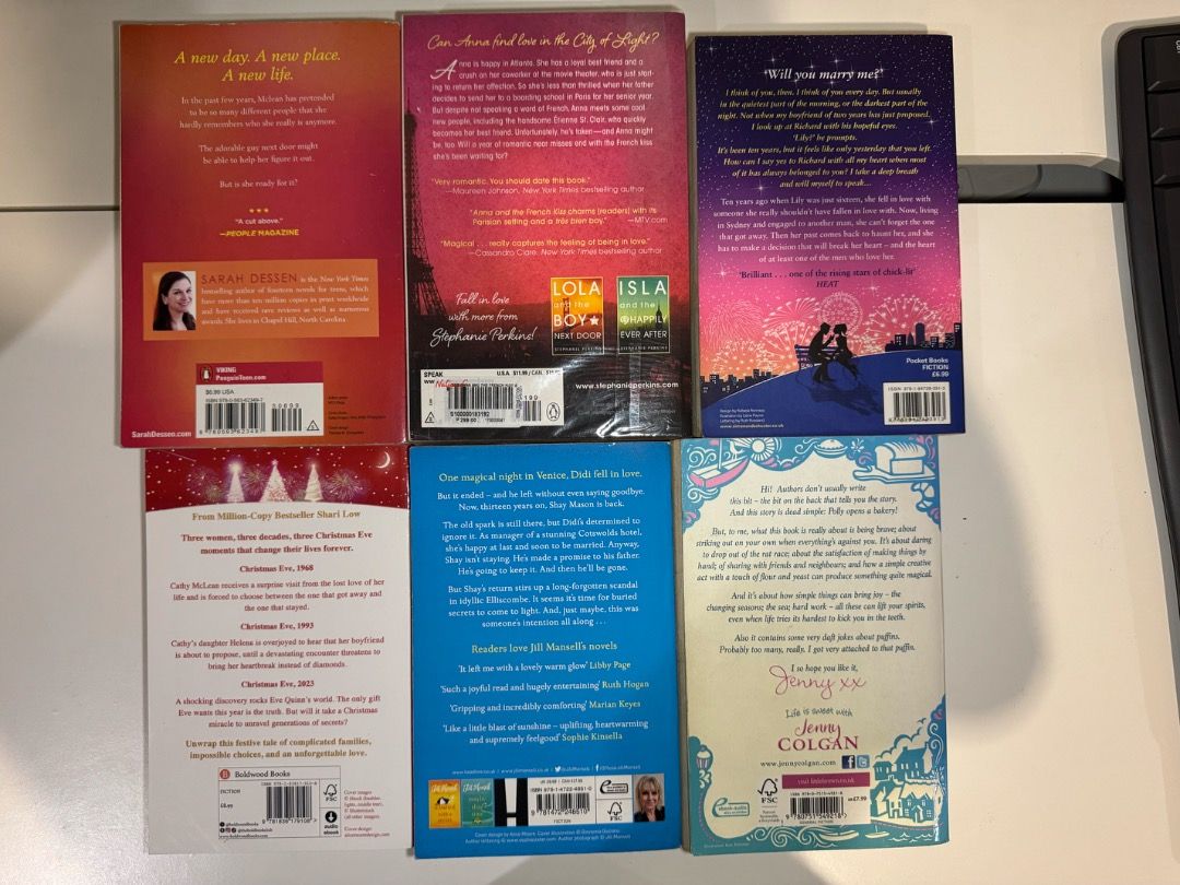 Romance / Chick Lit Books - Paperback (100 each) (Category: Storybooks) located in Quezon City. Submitted by pinkc0conut (Listing ID 1460527031, Image 2). Description: Titles: - And Now You're Back - Little Beach Street Bakery - One Christmas Eve - Pictures of Lily - What Happened to Goodbye - Anna and the French Kiss (❗️sold) - Authentic Copy - Various condition (see photos) - PhP100 each, less PhP10 each if you buy 3 or more - Mode of Payment: 