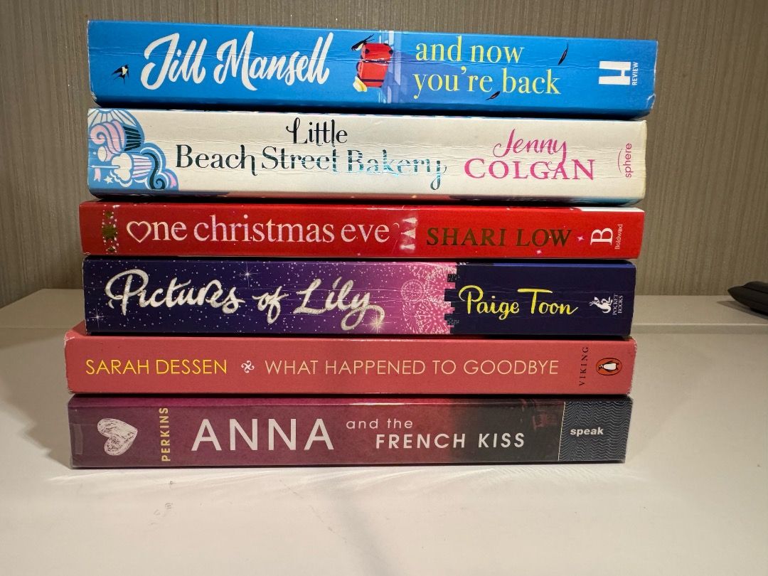 Romance / Chick Lit Books - Paperback (100 each) (Category: Storybooks) located in Quezon City. Submitted by pinkc0conut (Listing ID 1460527031, Image 3). Description: Titles: - And Now You're Back - Little Beach Street Bakery - One Christmas Eve - Pictures of Lily - What Happened to Goodbye - Anna and the French Kiss (❗️sold) - Authentic Copy - Various condition (see photos) - PhP100 each, less PhP10 each if you buy 3 or more - Mode of Payment: 